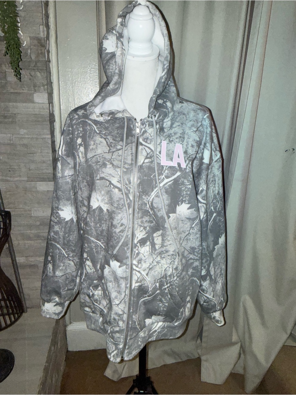 Refuge LA Camo Full-Zip Hoodie – Pink Los Angeles 08 – XL